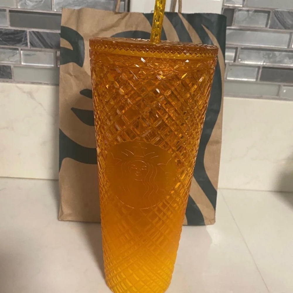 Starbucks Tumbler - Mango - Jeweled - Spring  2022 - Venti 24oz